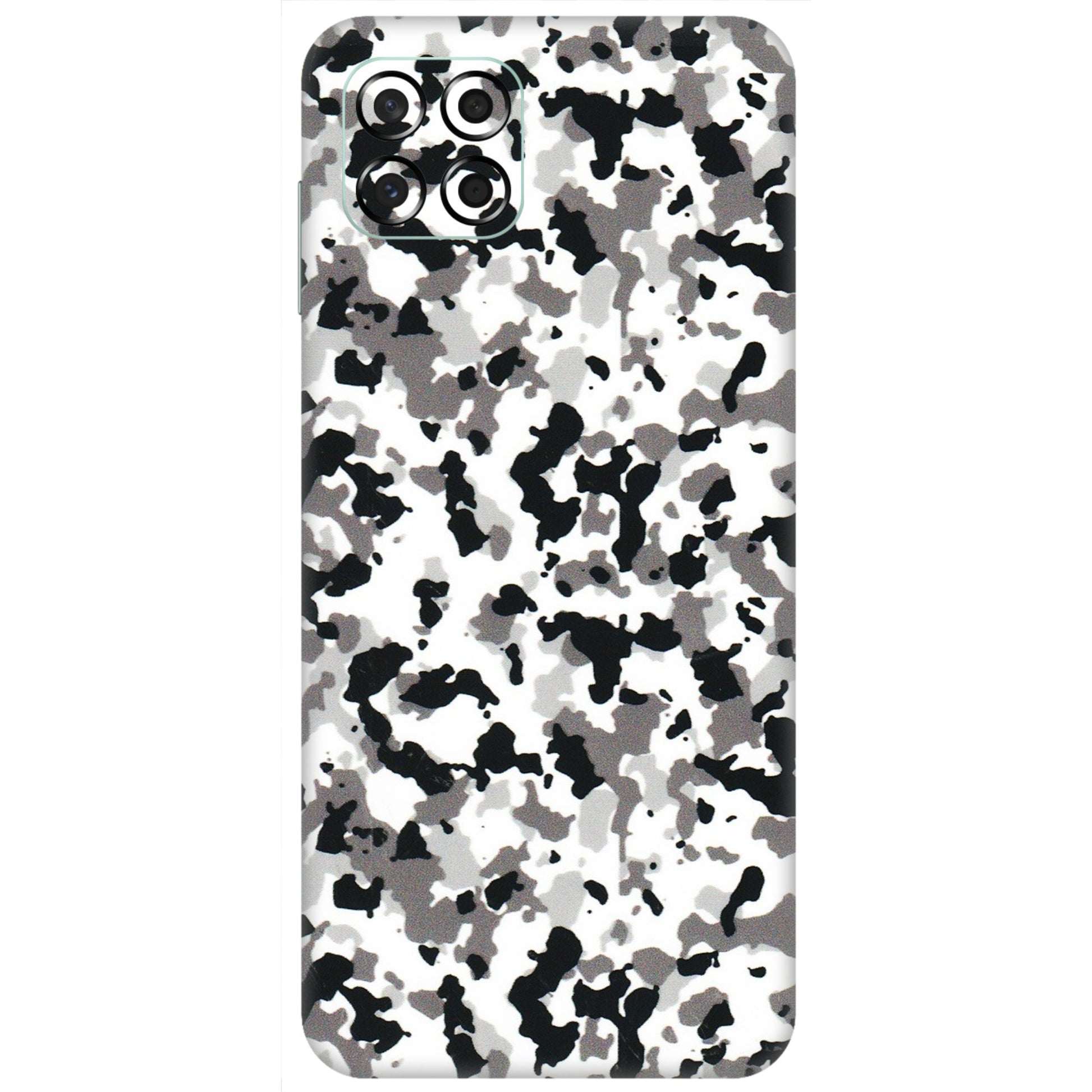 Samsung M/F/Note/Flip and C Phone Skins (All Models) - White Black Camouflage - 3D Embossed Finish (L-18) Samsung Galaxy M53 (5G)