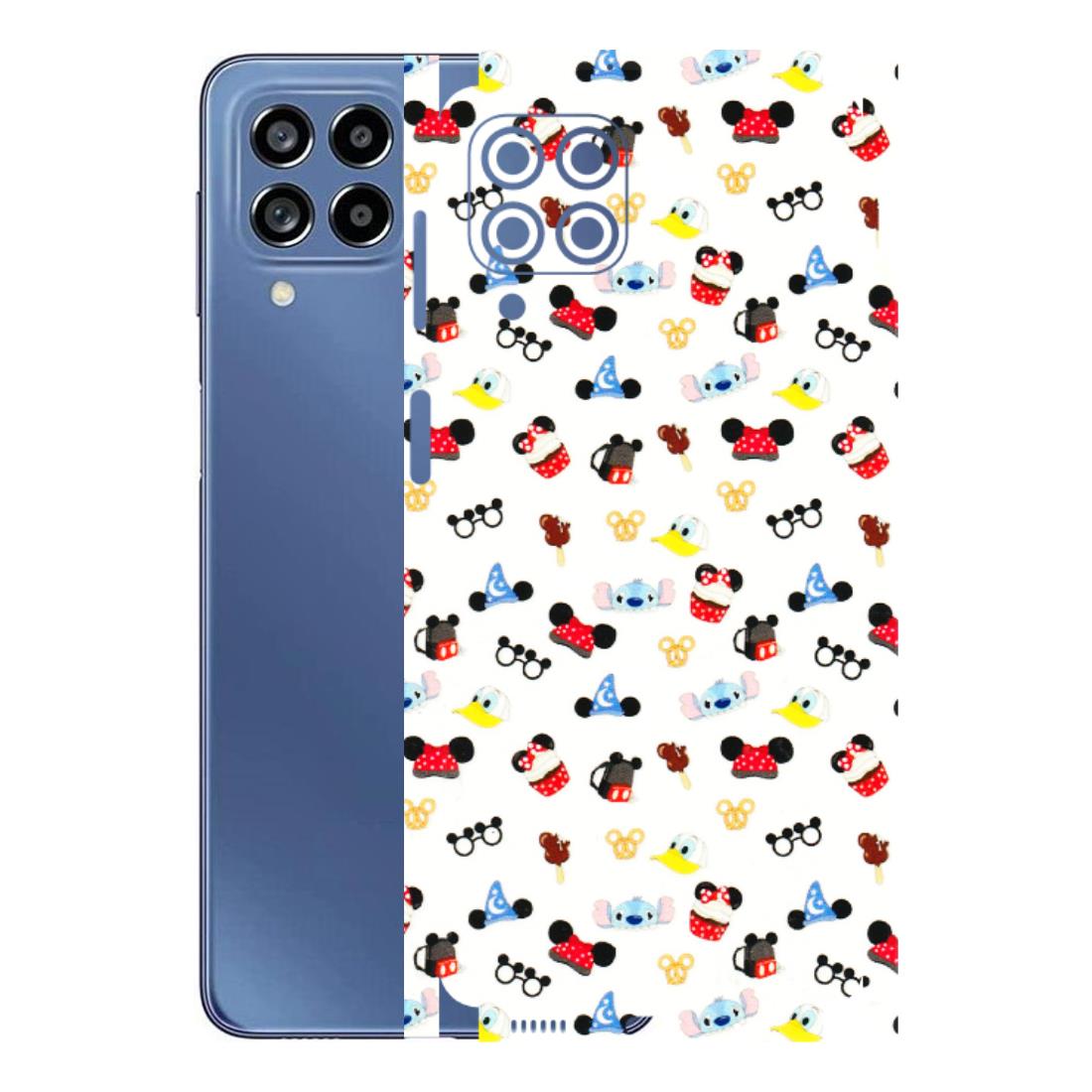 Samsung M/F/Note/Flip and C Phone Skins (All Models) - Minnie Mouse & Donald Doodles s - 3D Embossed Finish (L-194) Samsung Galaxy M53 (5G)