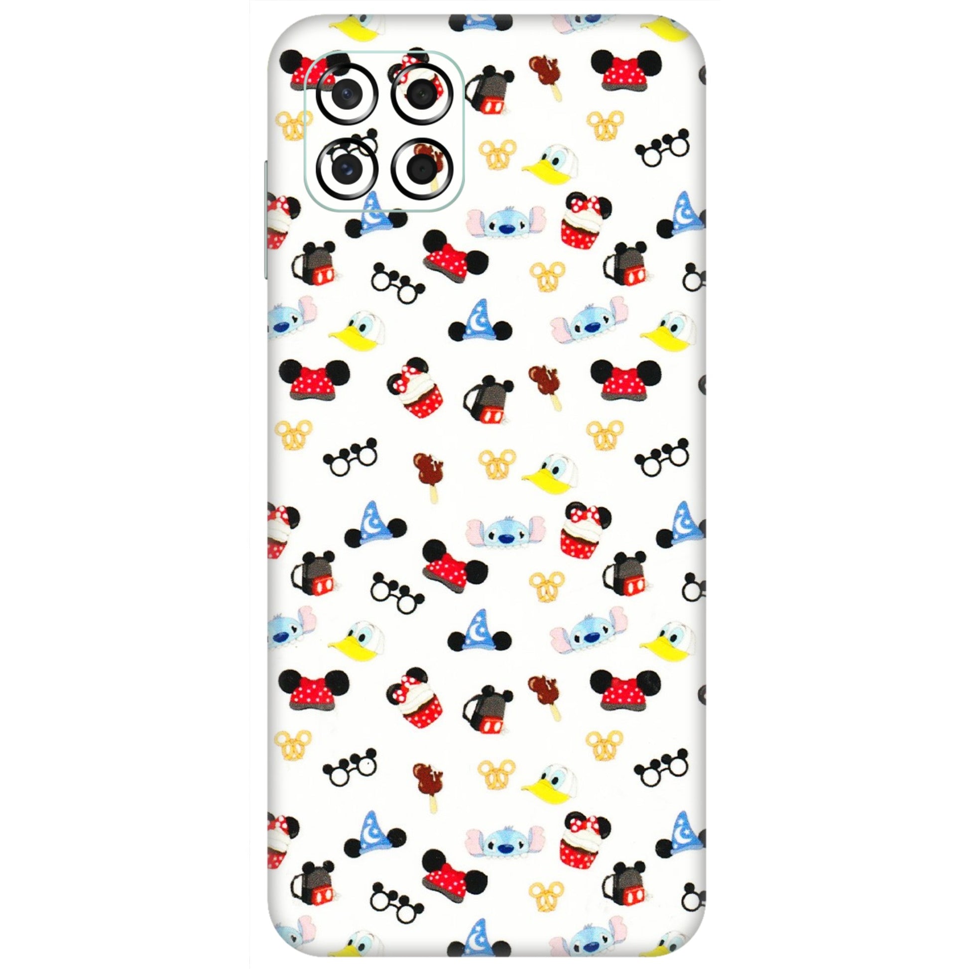 Samsung M/F/Note/Flip and C Phone Skins (All Models) - Minnie Mouse & Donald Doodles s - 3D Embossed Finish (L-194) Samsung Galaxy M53 (5G)