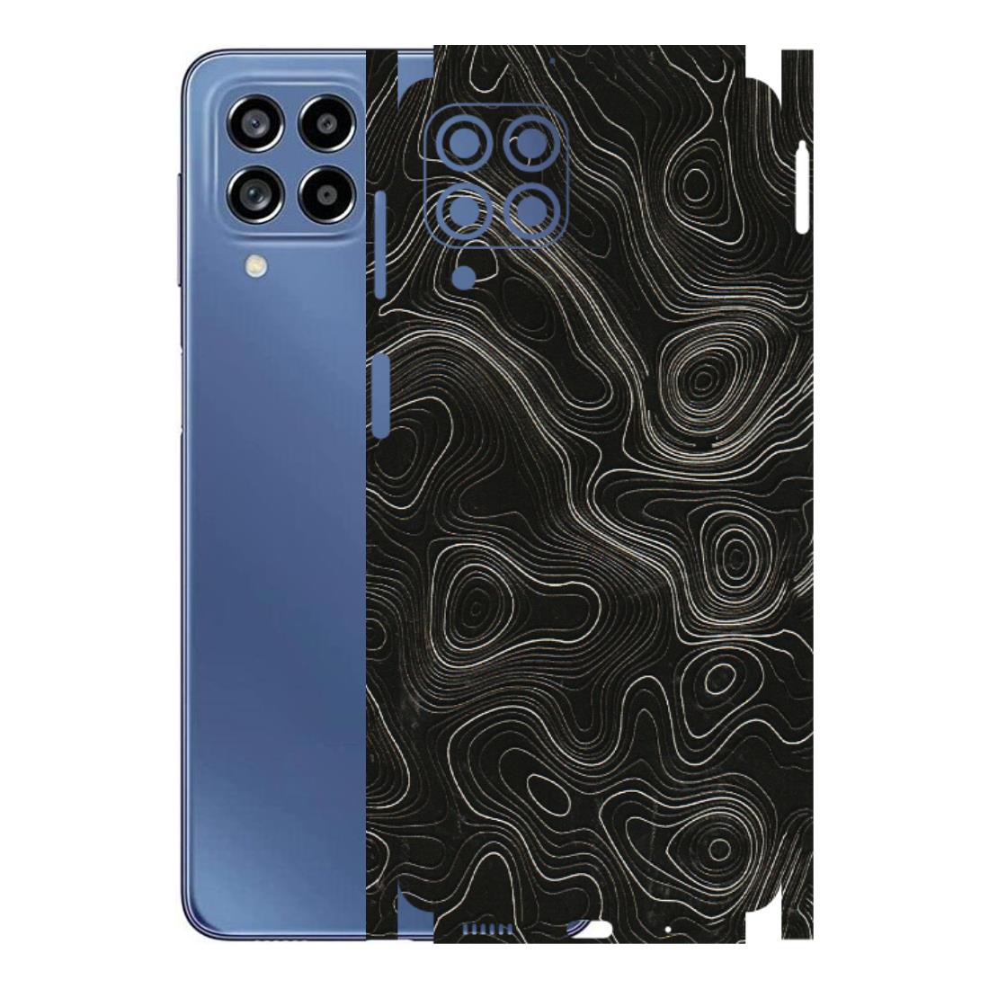 Samsung M/F/Note/Flip and C Phone Skins (All Models) - Black Swirl - 3D Embossed Finish (L-196) Samsung Galaxy M53 (5G)