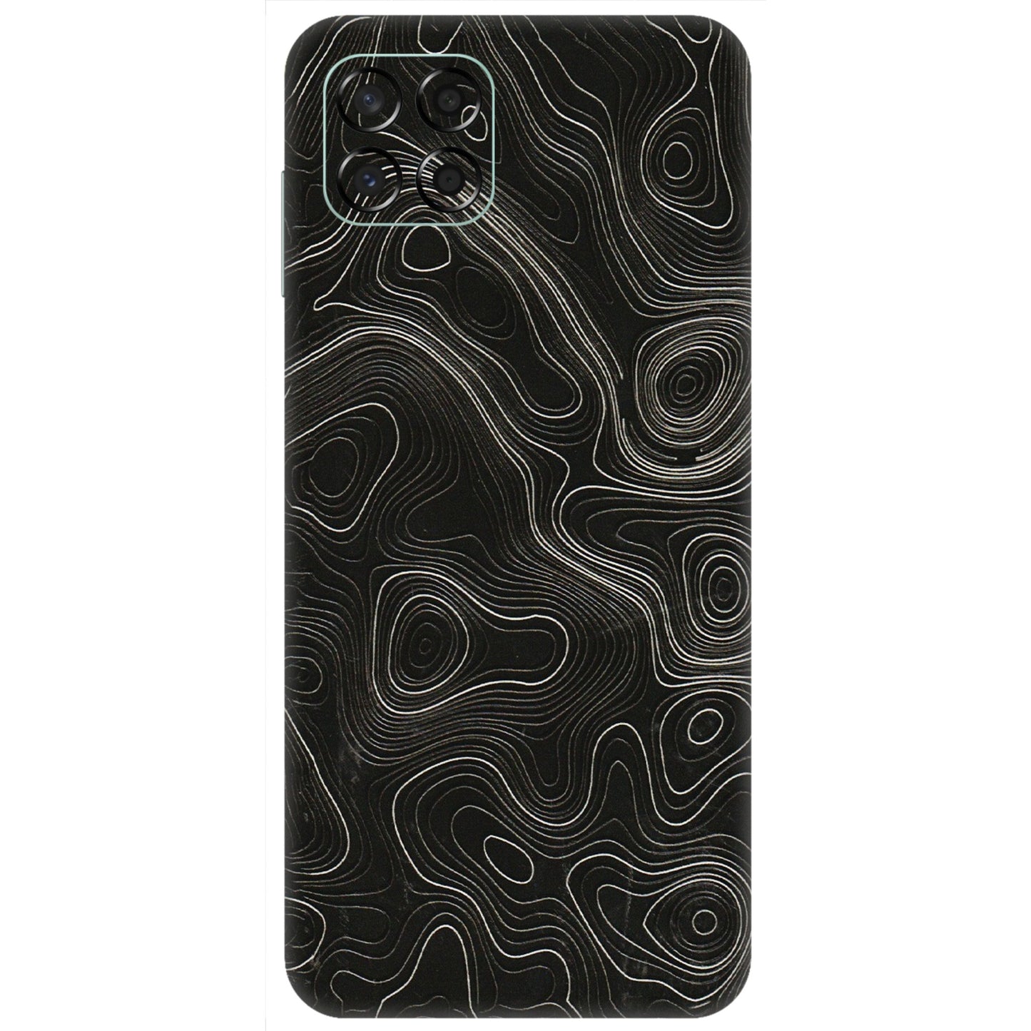 Samsung M/F/Note/Flip and C Phone Skins (All Models) - Black Swirl - 3D Embossed Finish (L-196) Samsung Galaxy M53 (5G)