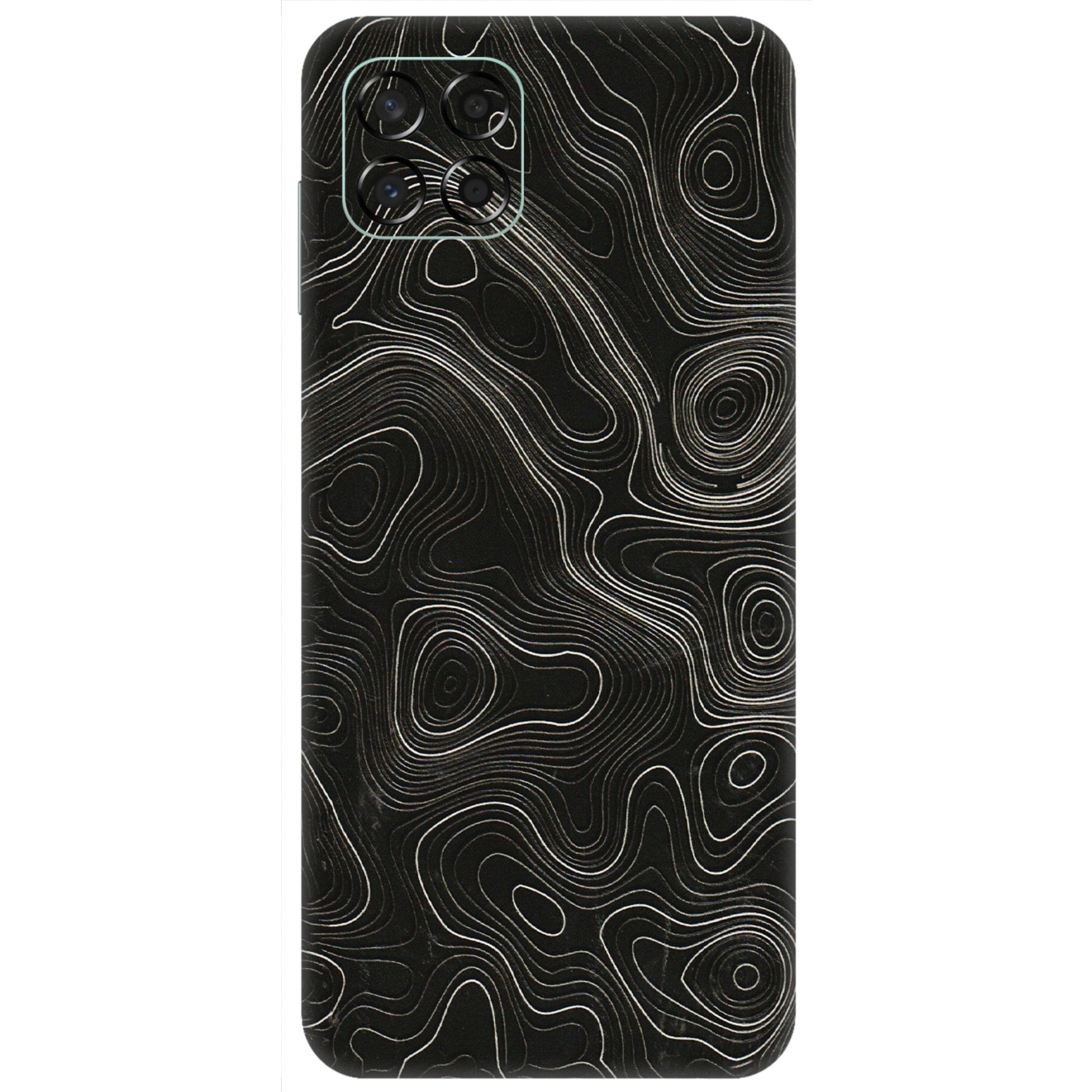 Samsung M/F/Note/Flip and C Phone Skins (All Models) - Black Swirl - 3D Embossed Finish (L-196) Samsung Galaxy M53 (5G)