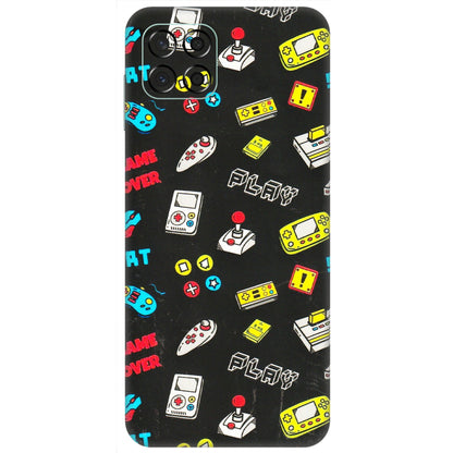 Samsung M/F/Note/Flip and C Phone Skins (All Models) - Gaming Doodles - 3D Embossed Finish (L-224) Samsung Galaxy M53 (5G)
