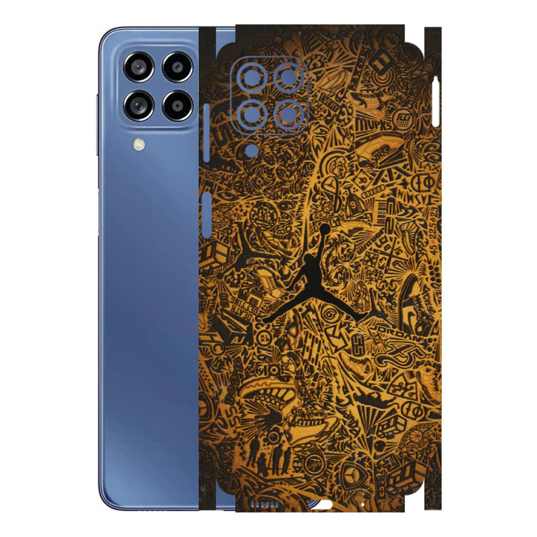 Samsung M/F/Note/Flip and C Phone Skins (All Models) - Premium Gold Basketball Player - 3D Embossed Finish (L-236) Samsung Galaxy M53 (5G)