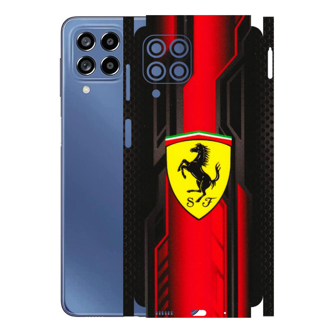 Samsung M/F/Note/Flip and C Phone Skins (All Models) - Black Ferrari Logo - 3D Embossed Finish (L-253) Samsung Galaxy M53 (5G)