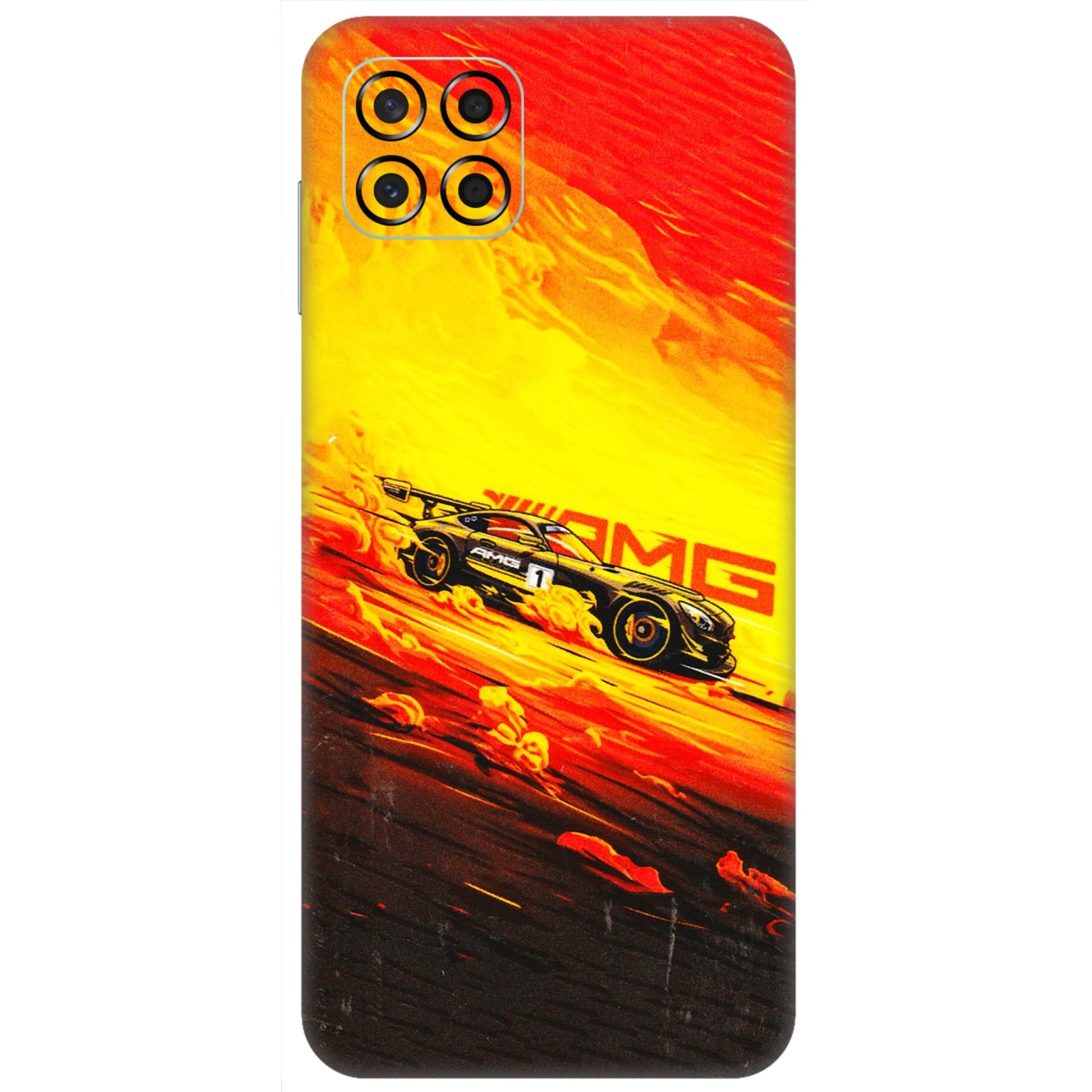 Samsung M/F/Note/Flip and C Phone Skins (All Models) - AMG Car Speed Cover - 3D Embossed Finish (L-256) Samsung Galaxy M53 (5G)