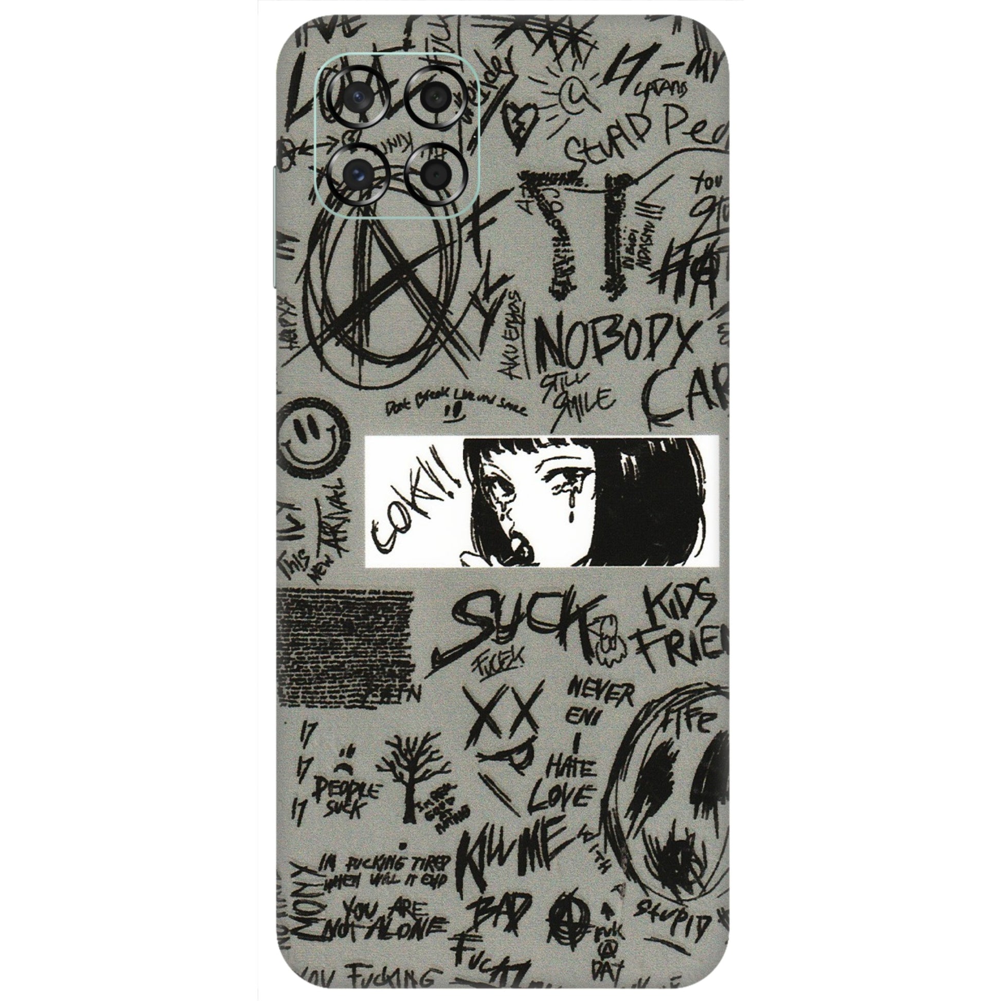 Samsung M/F/Note/Flip and C Phone Skins (All Models) - Never Have Love Anime - 3D Embossed Finish (L-260) Samsung Galaxy M53 (5G)
