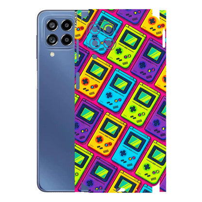 Samsung M/F/Note/Flip and C Phone Skins (All Models) - Gameboy Colourful - 3D Embossed Finish (L-266) Samsung Galaxy M53 (5G)