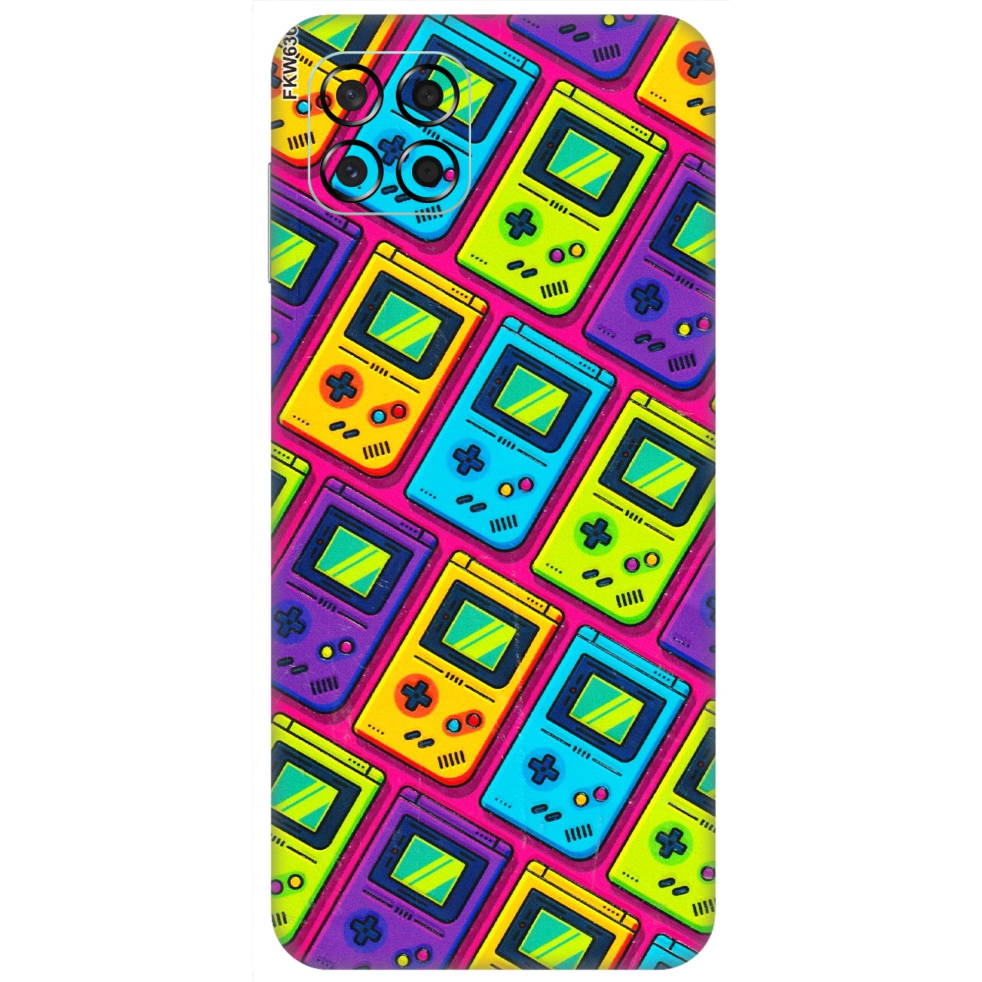 Samsung M/F/Note/Flip and C Phone Skins (All Models) - Gameboy Colourful - 3D Embossed Finish (L-266) Samsung Galaxy M53 (5G)