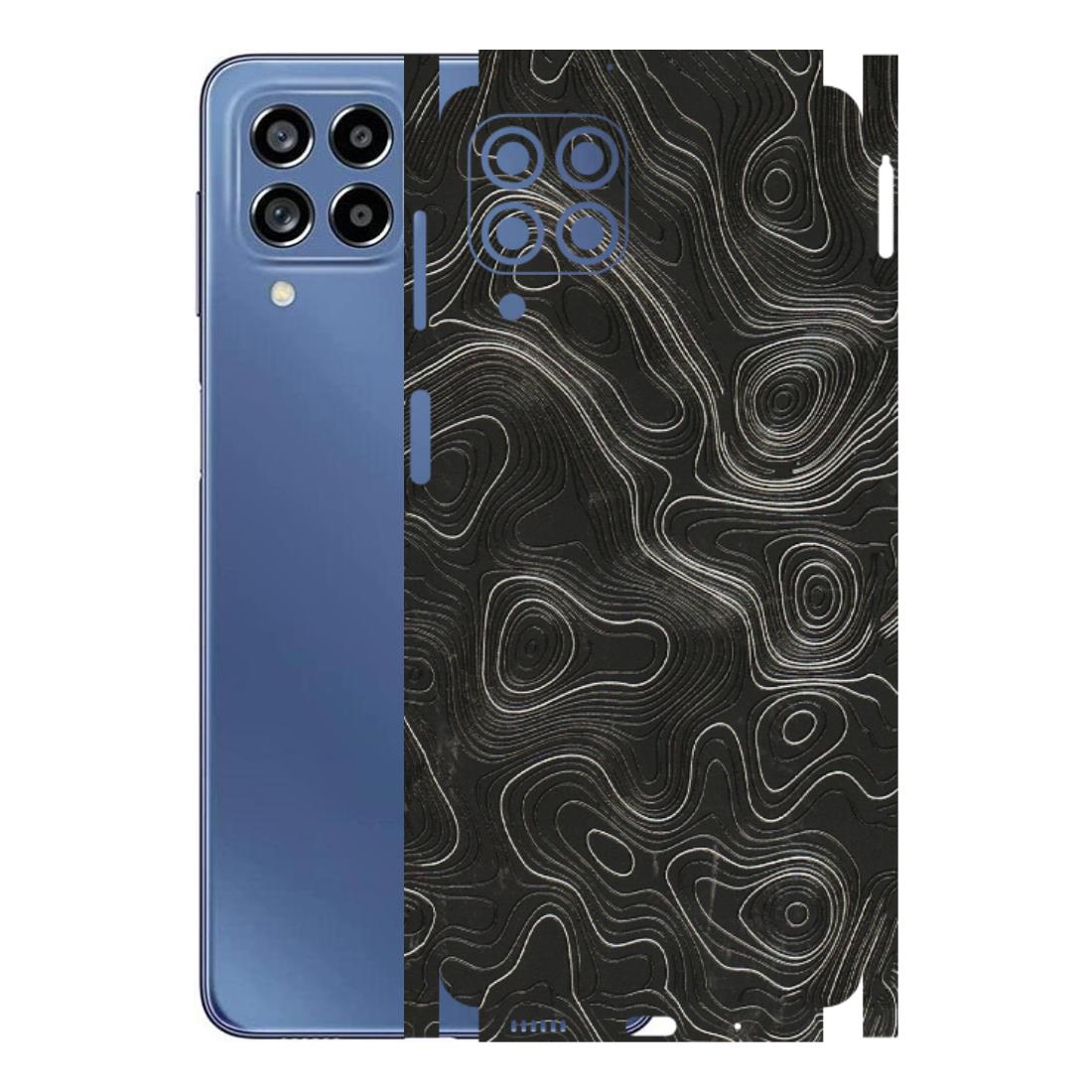 Samsung M/F/Note/Flip and C Phone Skins (All Models) - Abstract White Line Map - 3D Embossed Finish (L-269) Samsung Galaxy M53 (5G)