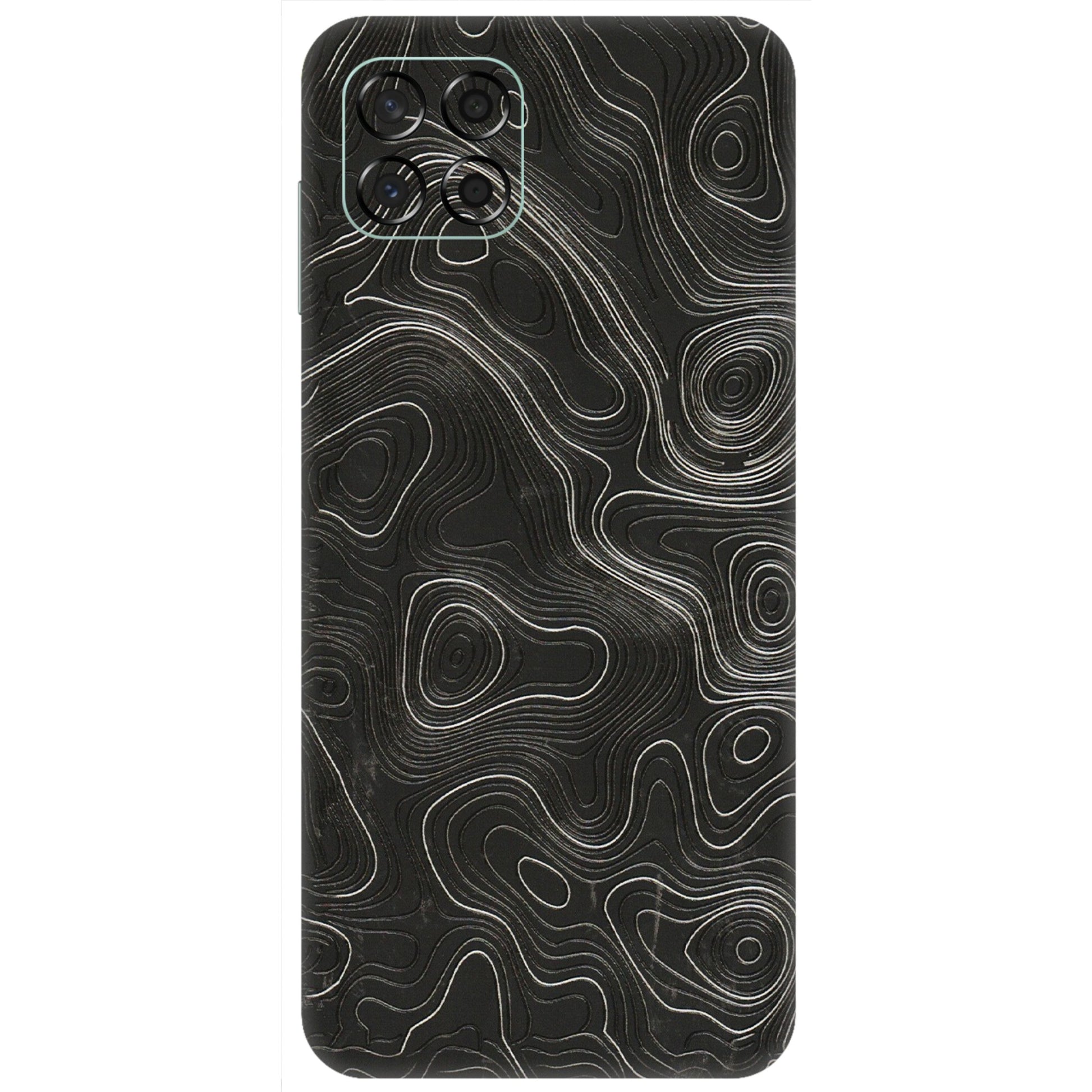 Samsung M/F/Note/Flip and C Phone Skins (All Models) - Abstract White Line Map - 3D Embossed Finish (L-269) Samsung Galaxy M53 (5G)