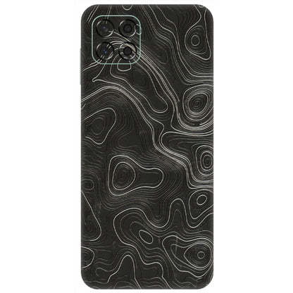 Samsung M/F/Note/Flip and C Phone Skins (All Models) - Abstract White Line Map - 3D Embossed Finish (L-269) Samsung Galaxy M53 (5G)