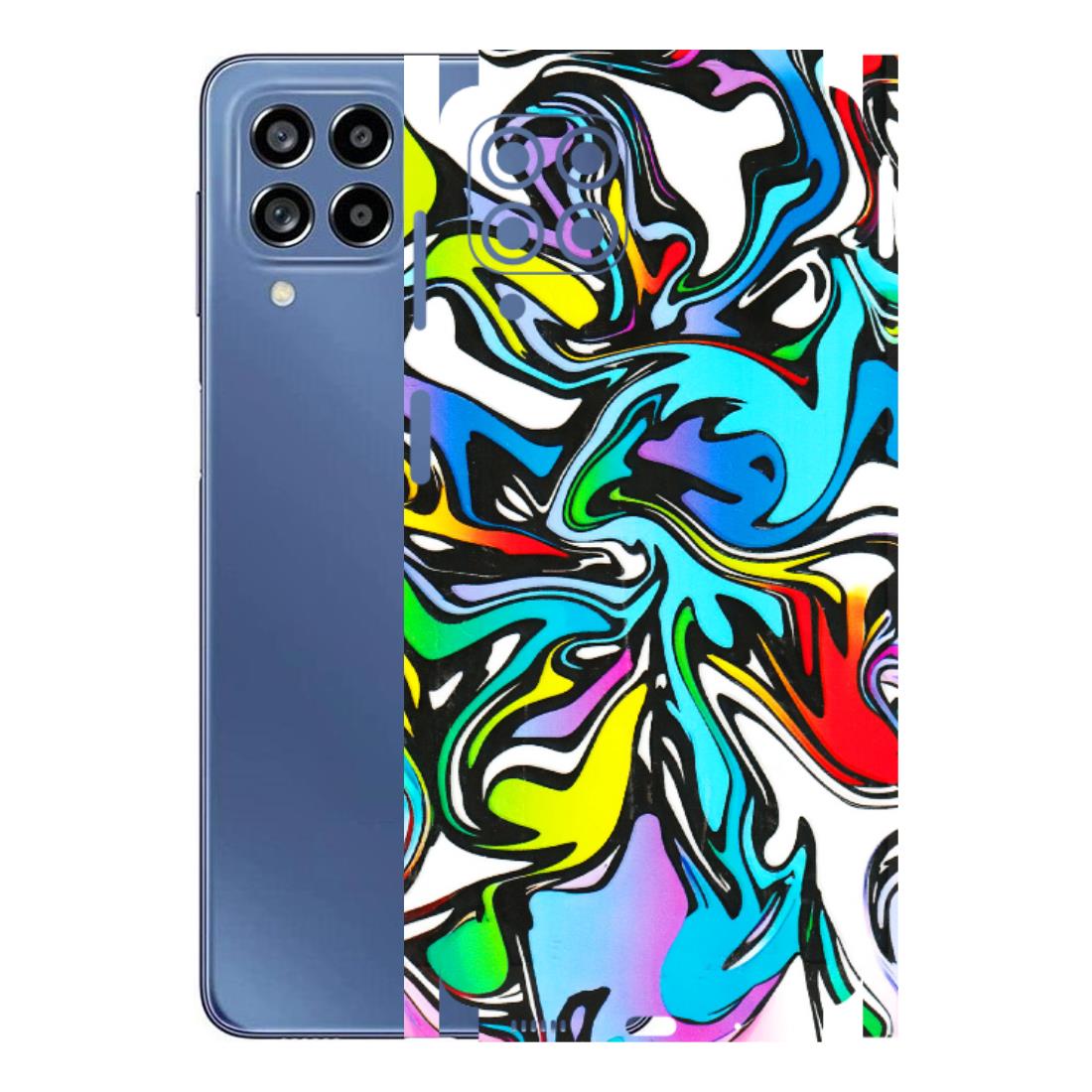 Samsung M/F/Note/Flip and C Phone Skins (All Models) - Abstract Colour Paints - 3D Embossed Finish (L-271) Samsung Galaxy M53 (5G)