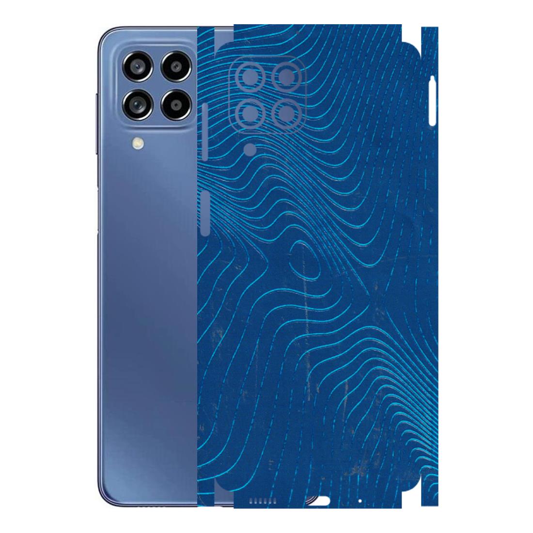 Samsung M/F/Note/Flip and C Phone Skins (All Models) - Abstract Blue Line Map - 3D Embossed Finish (L-272) Samsung Galaxy M53 (5G)