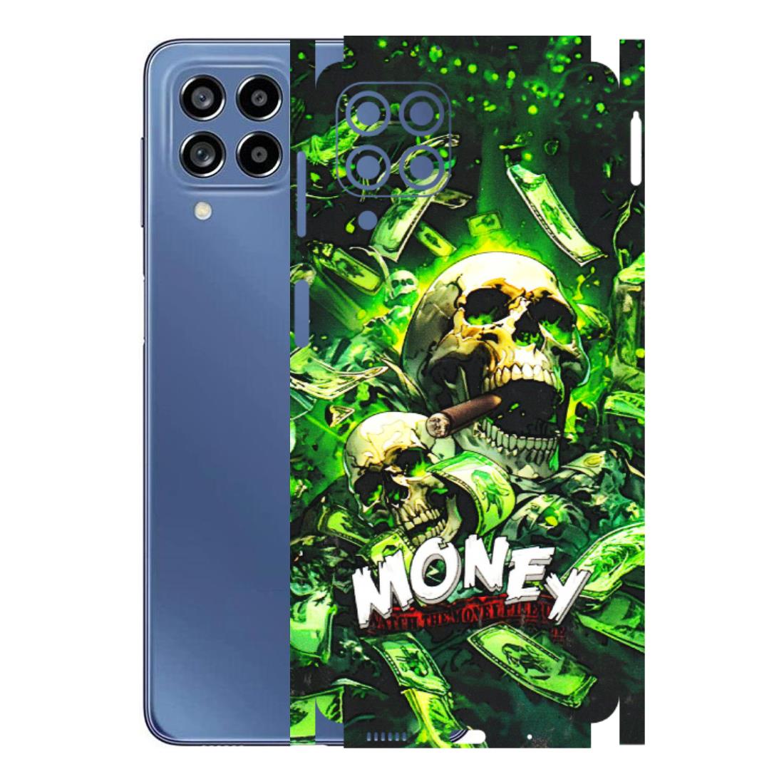 Samsung M/F/Note/Flip and C Phone Skins (All Models) - Skull Money - 3D Embossed Finish (L-303) Samsung Galaxy M53 (5G)