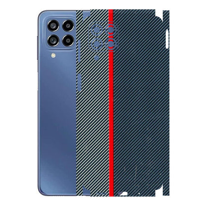 Samsung M/F/Note/Flip and C Phone Skins (All Models) - Blue Sober Lines - 3D Embossed Finish (L-305) Samsung Galaxy M53 (5G)