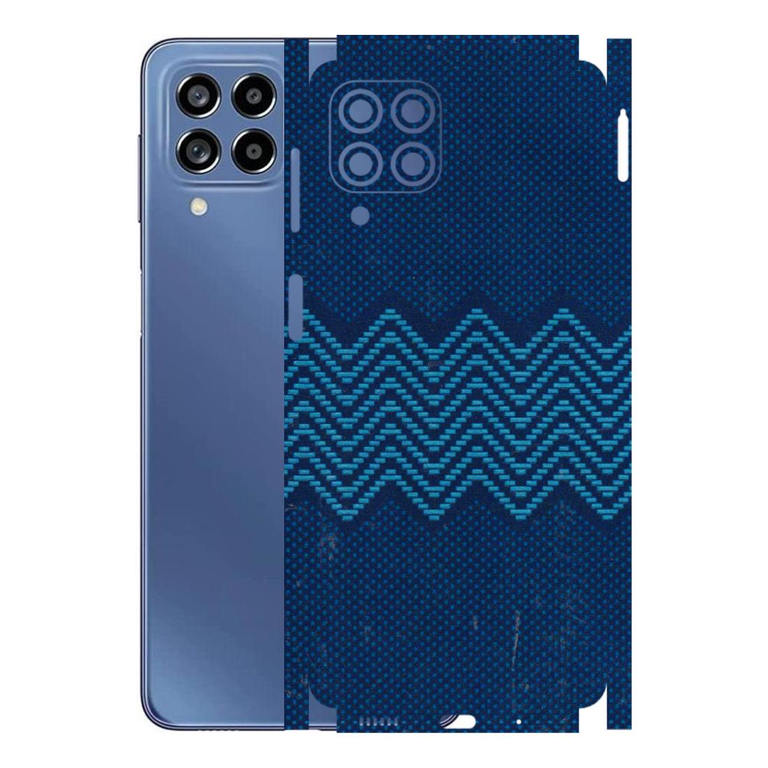 Samsung M/F/Note/Flip and C Phone Skins (All Models) - Blue Sober Waves - 3D Embossed Finish (L-306) Samsung Galaxy M53 (5G)