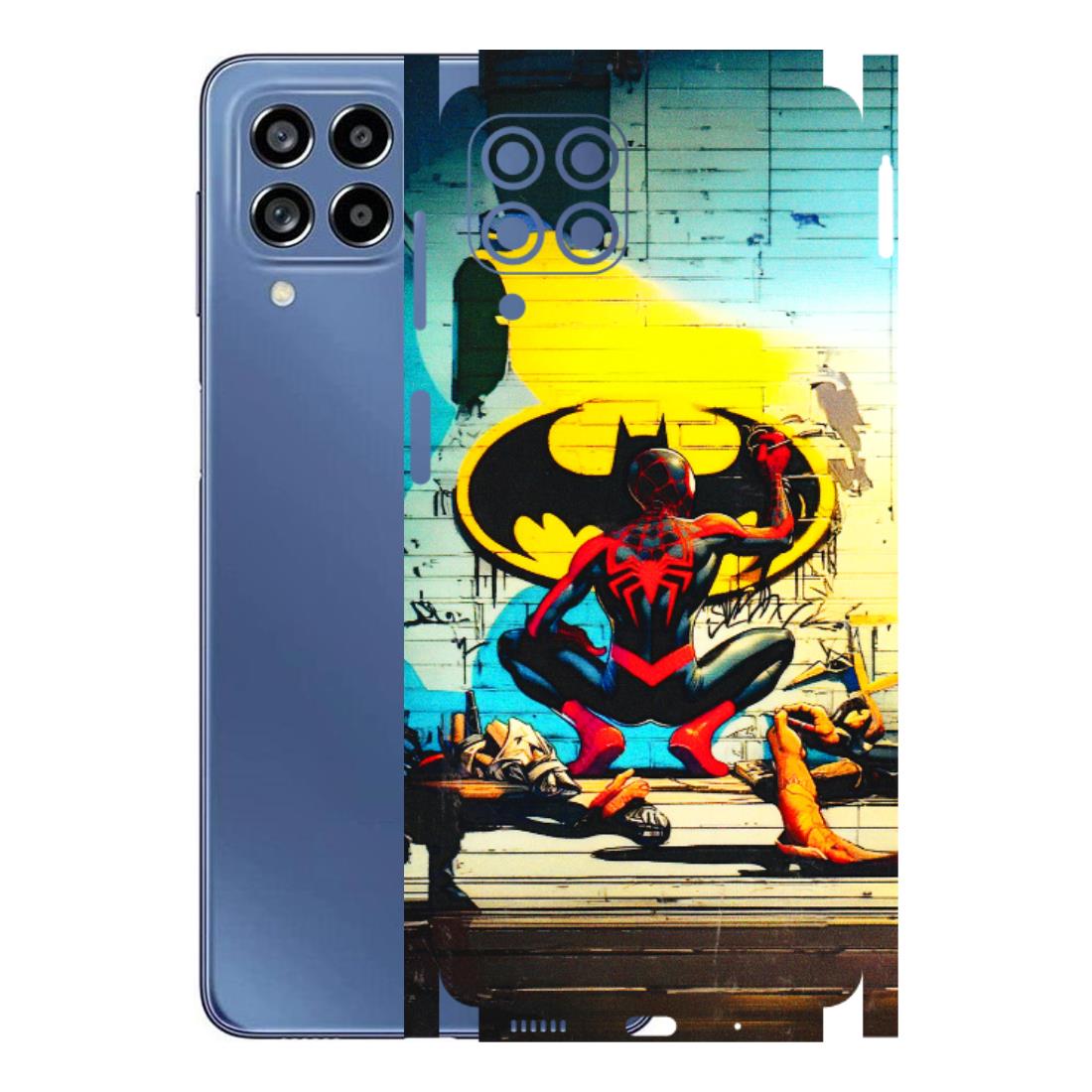 Samsung M/F/Note/Flip and C Phone Skins (All Models) - New Spiderman Bat Logo - 3D Embossed Finish (L-309) Samsung Galaxy M53 (5G)