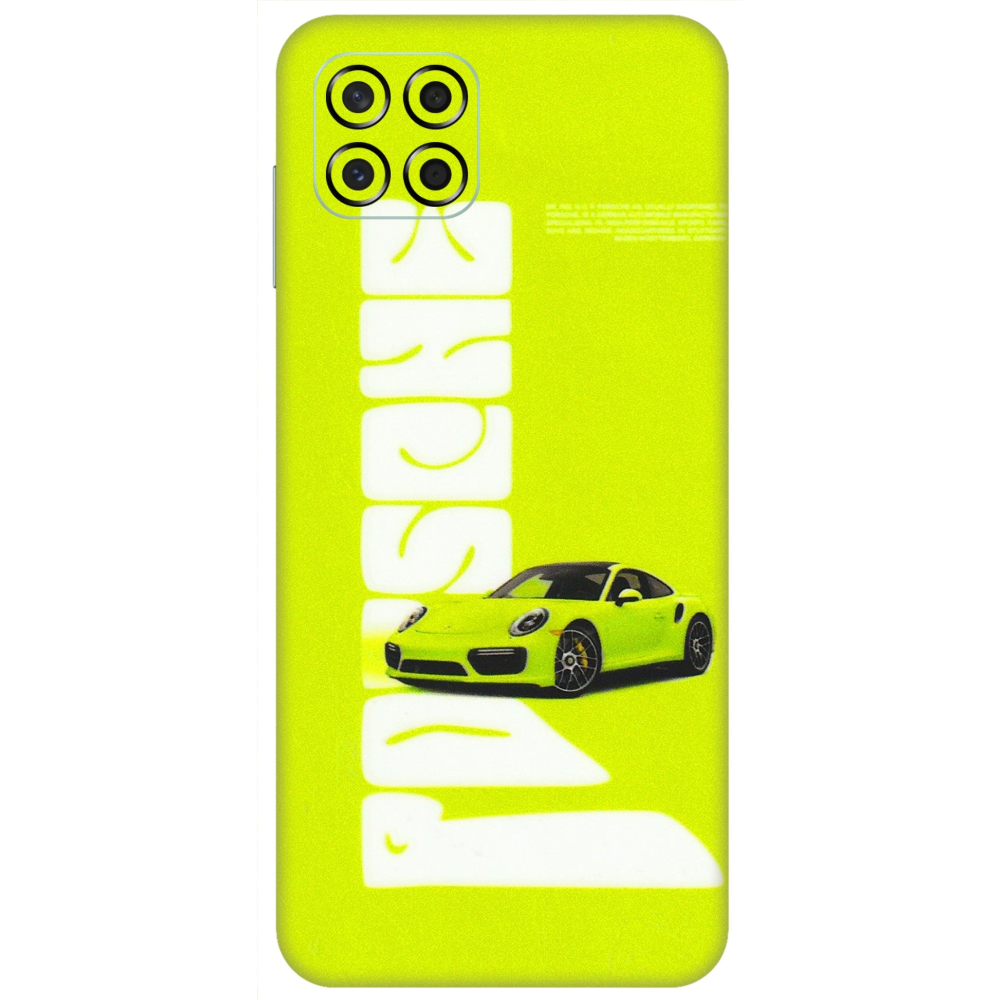 Samsung M/F/Note/Flip and C Phone Skins (All Models) - Lime Green Porche - 3D Embossed Finish (L-30) Samsung Galaxy M53 (5G)