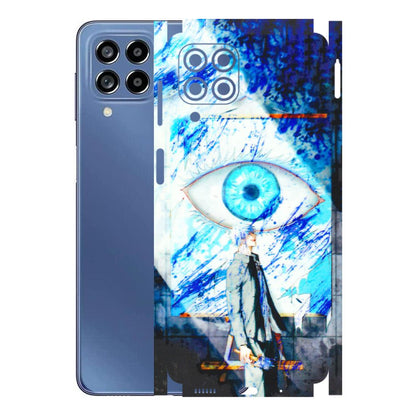 Samsung M/F/Note/Flip and C Phone Skins (All Models) - Anime Sea Blue Eye - 3D Embossed Finish (L-318) Samsung Galaxy M53 (5G)