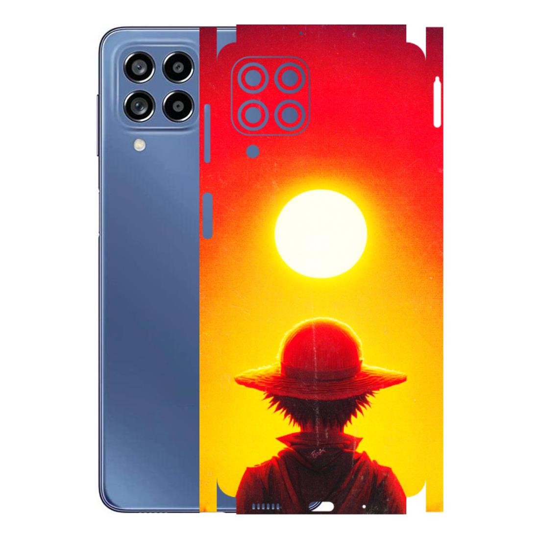 Samsung M/F/Note/Flip and C Phone Skins (All Models) - Cool Sunset With Monkey D.Luffy Anime - 3D Embossed Finish (L-329) Samsung Galaxy M53 (5G)