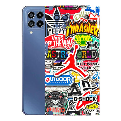 Samsung M/F/Note/Flip and C Phone Skins (All Models) - Multi Brands Sticker Graffiti - 3D Embossed Finish (L-37) Samsung Galaxy M53 (5G)