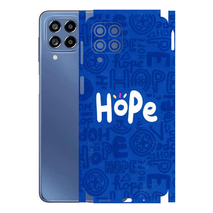 Samsung M/F/Note/Flip and C Phone Skins (All Models) - Hope Doodles Blue - 3D Embossed Finish (L-43) Samsung Galaxy M53 (5G)