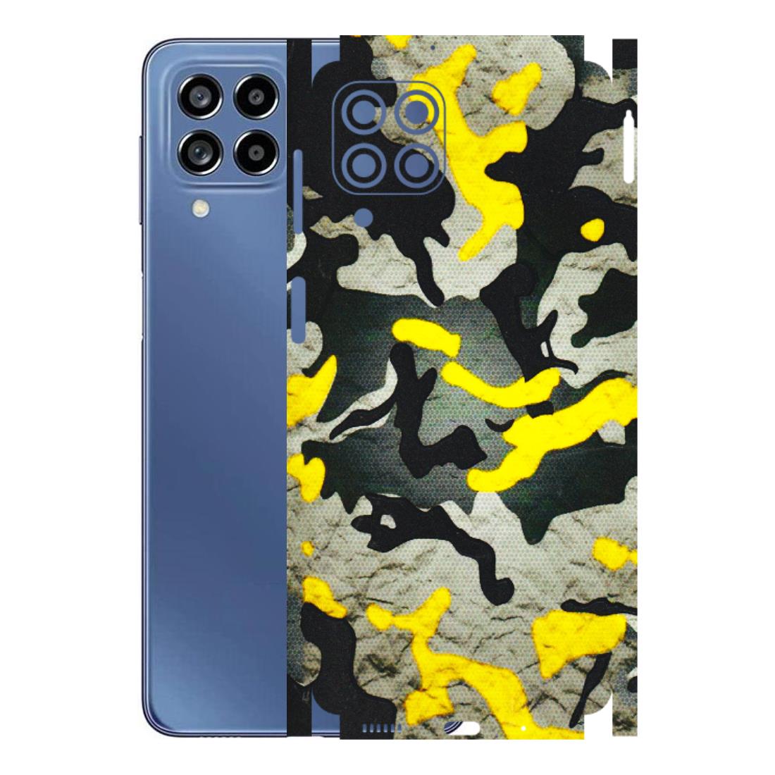 Samsung M/F/Note/Flip and C Phone Skins (All Models) - Yellow Camouflage - 3D Embossed Finish (L-61) Samsung Galaxy M53 (5G)