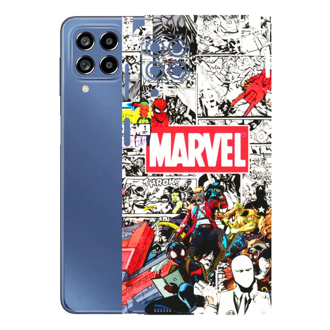 Samsung M/F/Note/Flip and C Phone Skins (All Models) - Marvel Colorful Comic - 3D Embossed Finish (L-64) Samsung Galaxy M53 (5G)