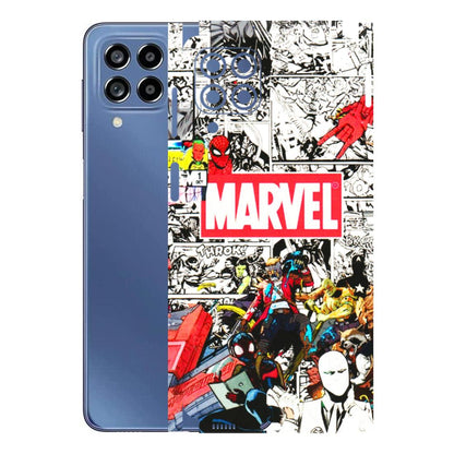 Samsung M/F/Note/Flip and C Phone Skins (All Models) - Marvel Colorful Comic - 3D Embossed Finish (L-64) Samsung Galaxy M53 (5G)