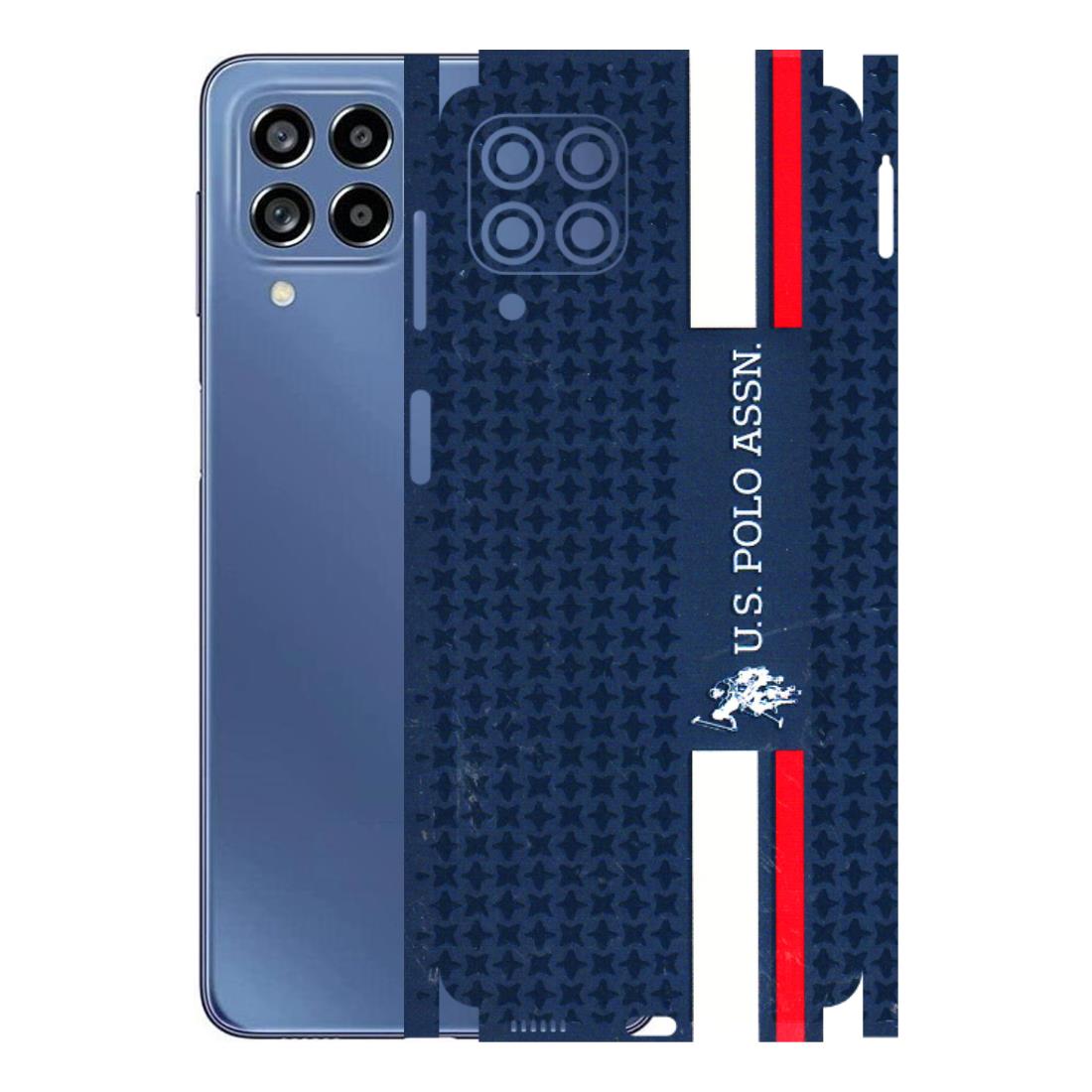 Samsung M/F/Note/Flip and C Phone Skins (All Models) - US POLO Designer Brand - 3D Embossed Finish (L-65) Samsung Galaxy M53 (5G)