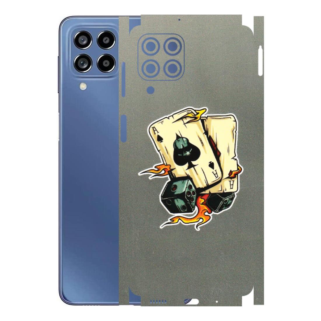 Samsung M/F/Note/Flip and C Phone Skins (All Models) - Grey Cards Of Ace - 3D Embossed Finish (L-77) Samsung Galaxy M53 (5G)