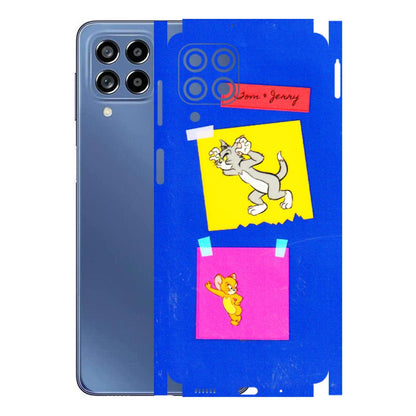 Samsung M/F/Note/Flip and C Phone Skins (All Models) - Tom N Jerry Sticky Notes - 3D Embossed Finish (L-88) Samsung Galaxy M53 (5G)