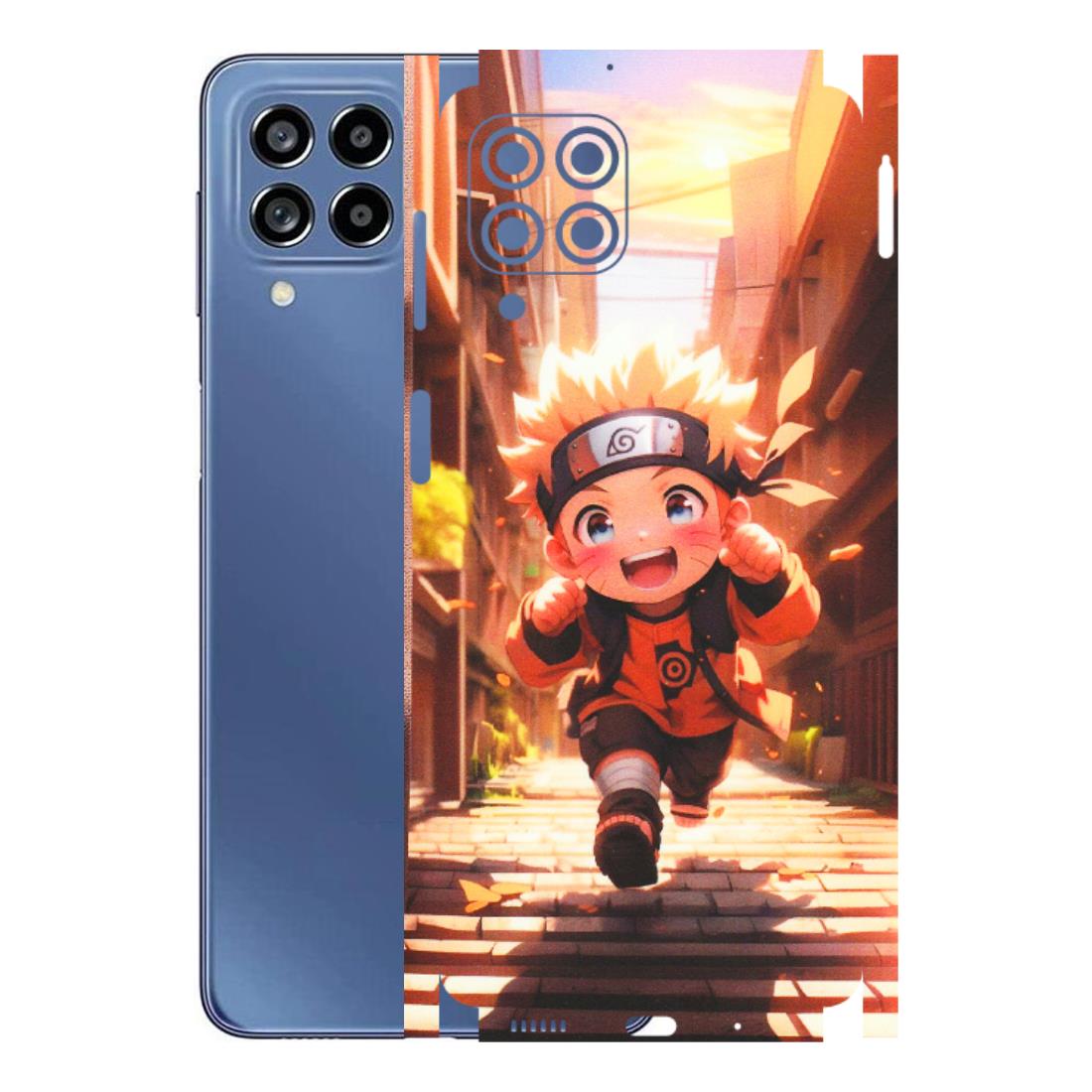 Samsung M/F/Note/Flip and C Phone Skins (All Models) - Naruto Cute Toon Running - Matte Finish (M-04) Samsung Galaxy M53 (5G)