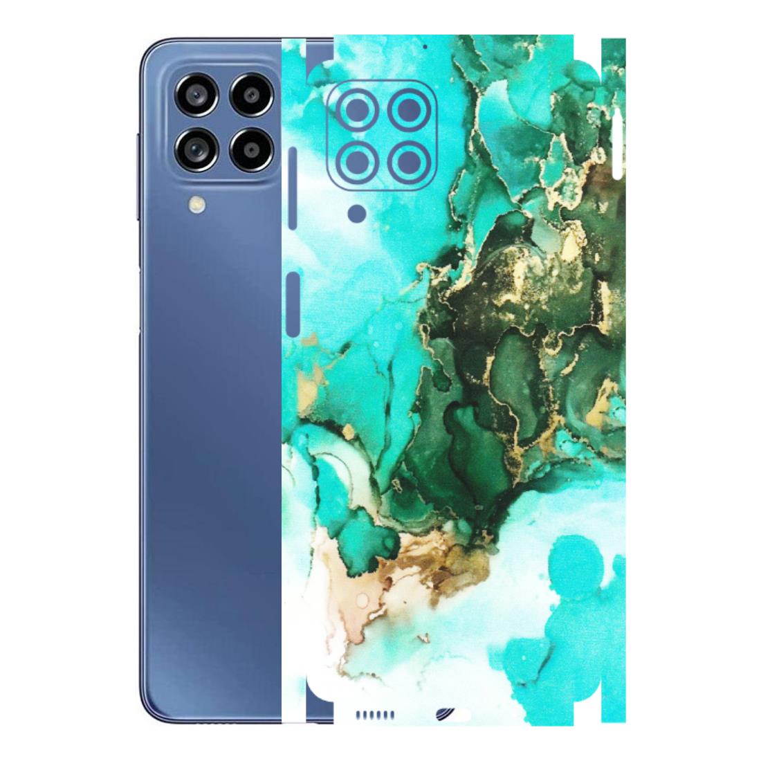 Samsung M/F/Note/Flip and C Phone Skins (All Models) - The Blue Gold Marble - Matte Finish (M-124) Samsung Galaxy M53 (5G)