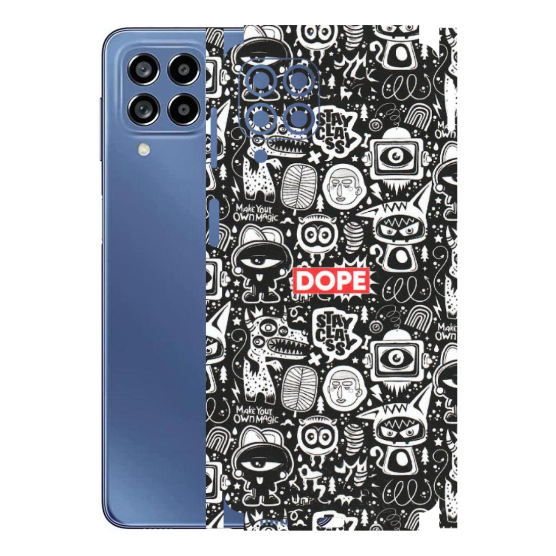 Samsung M/F/Note/Flip and C Phone Skins (All Models) - Dope Stay Classy Black Doodles - Matte Finish (M-126) Samsung Galaxy M53 (5G)
