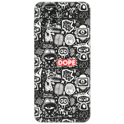 Samsung M/F/Note/Flip and C Phone Skins (All Models) - Dope Stay Classy Black Doodles - Matte Finish (M-126) Samsung Galaxy M53 (5G)