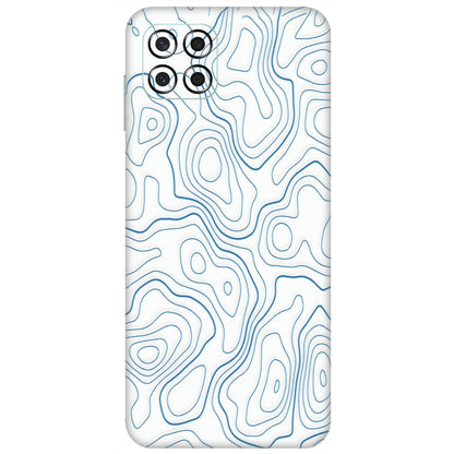 Samsung M/F/Note/Flip and C Phone Skins (All Models) - Blue And White Swirls - Matte Finish (M-139) Samsung Galaxy M53 (5G)