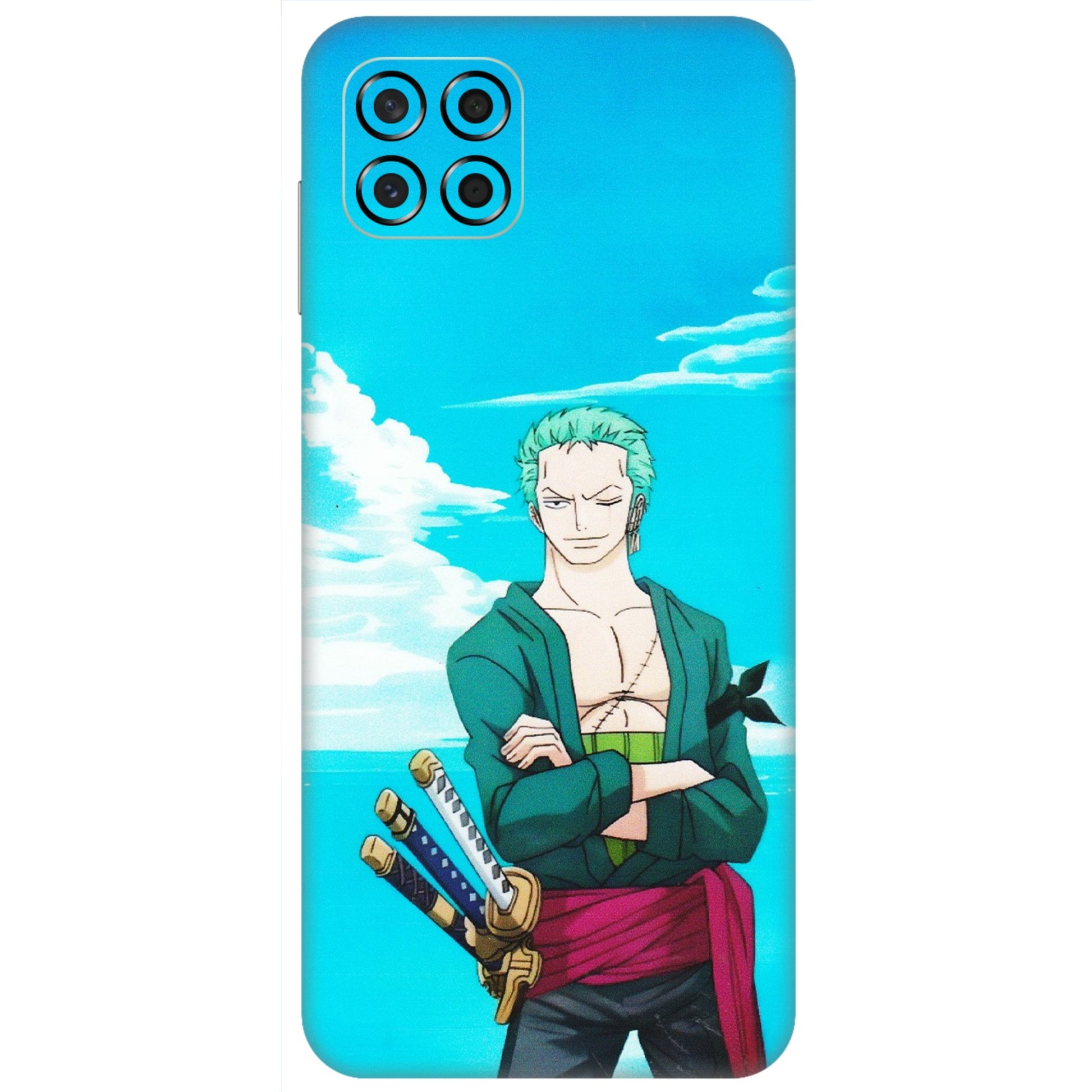 Samsung M/F/Note/Flip and C Phone Skins (All Models) - Cool Swordman Zoro Anime - Matte Finish (M-143) Samsung Galaxy M53 (5G)
