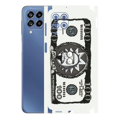 Samsung M/F/Note/Flip and C Phone Skins (All Models) - Rick And Morty Hundred Dollar Anime - Matte Finish (M-161) Samsung Galaxy M53 (5G)