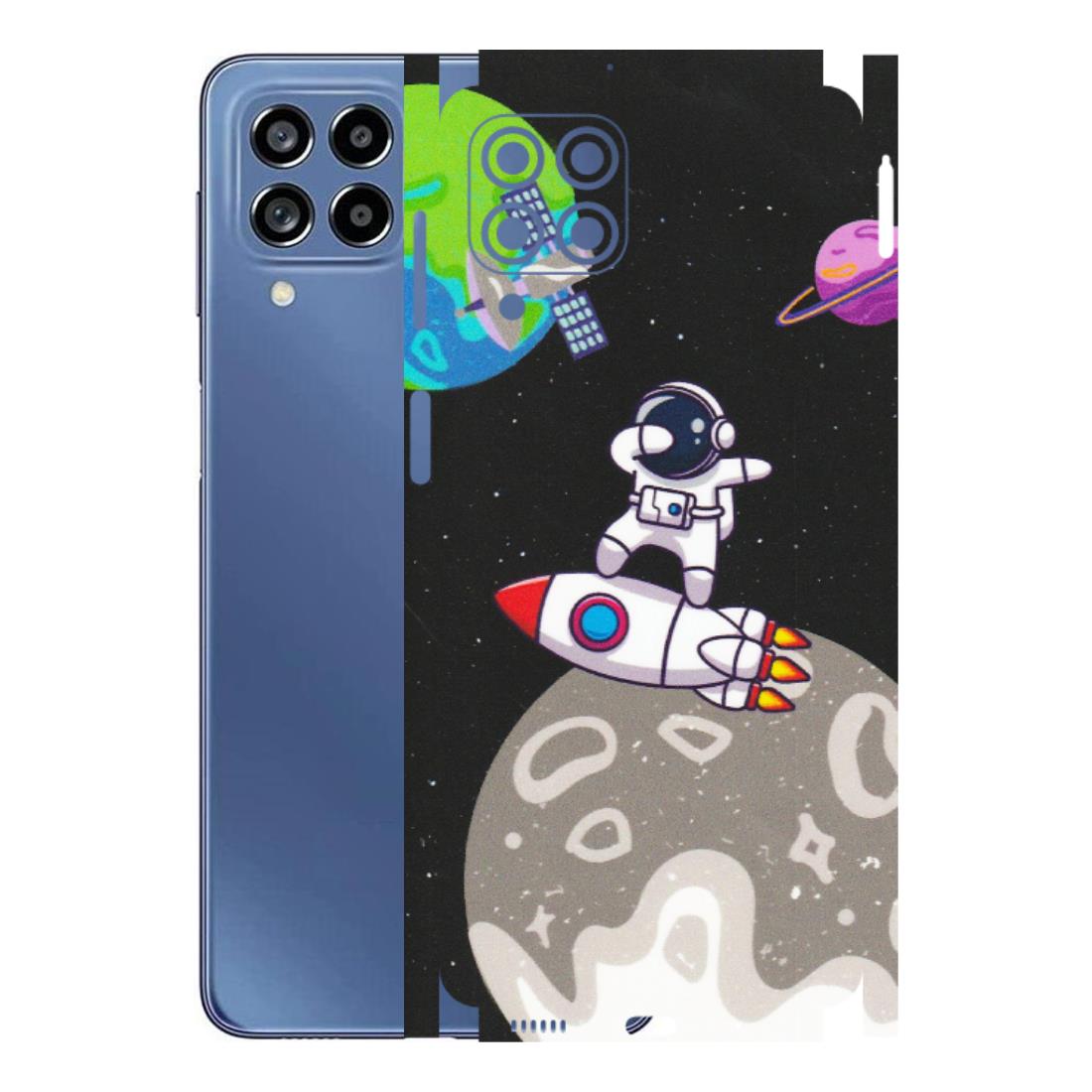 Samsung M/F/Note/Flip and C Phone Skins (All Models) - Astronaut Vibing Toon Running - Matte Finish (M-39) Samsung Galaxy M53 (5G)