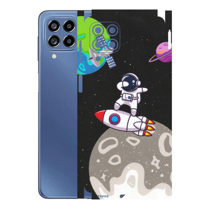 Samsung M/F/Note/Flip and C Phone Skins (All Models) - Astronaut Vibing Toon Running - Matte Finish (M-39) Samsung Galaxy M53 (5G)