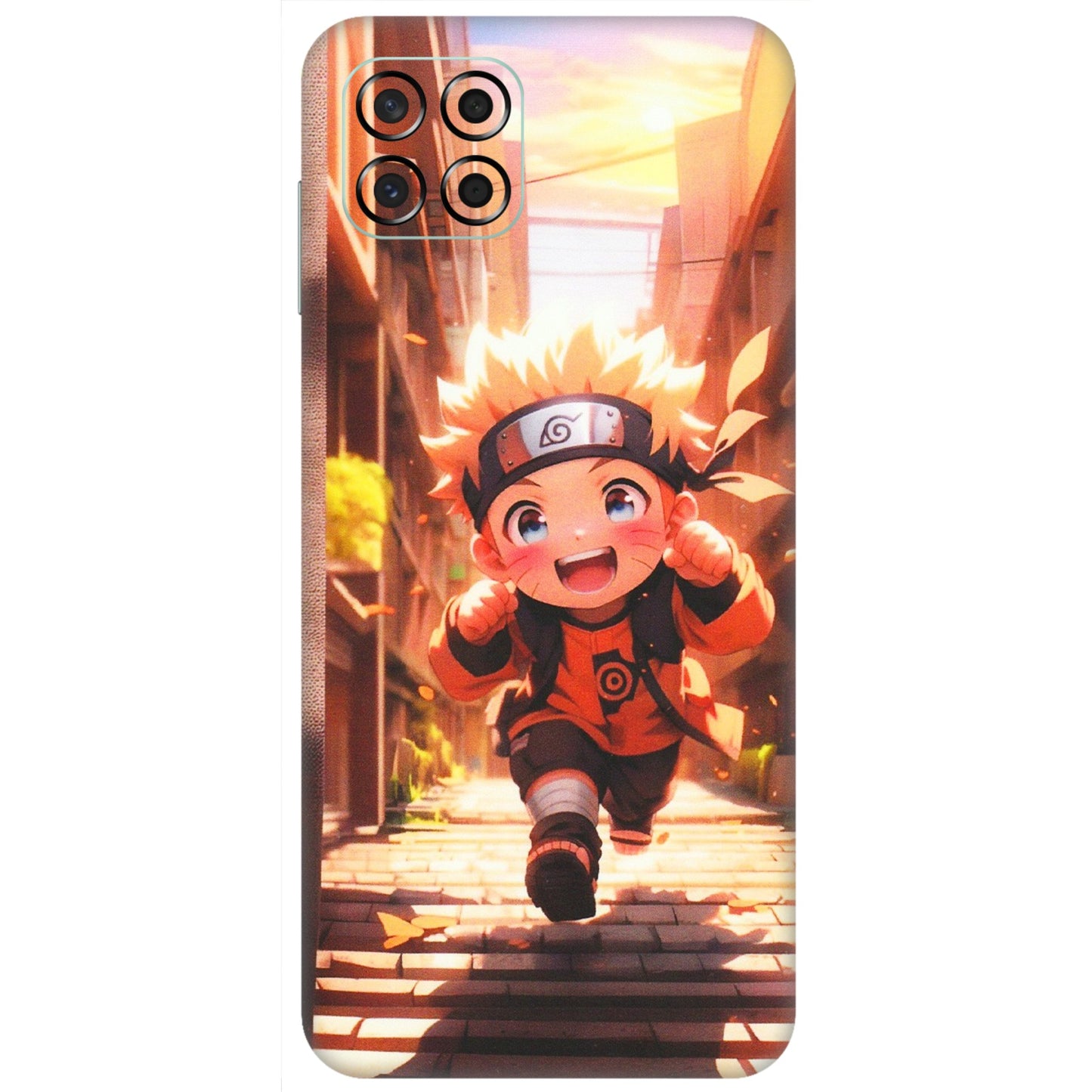 Samsung M/F/Note/Flip and C Phone Skins (All Models) - Naruto Cute Toon Running - Matte Finish (M-04) Samsung Galaxy M53 (5G)