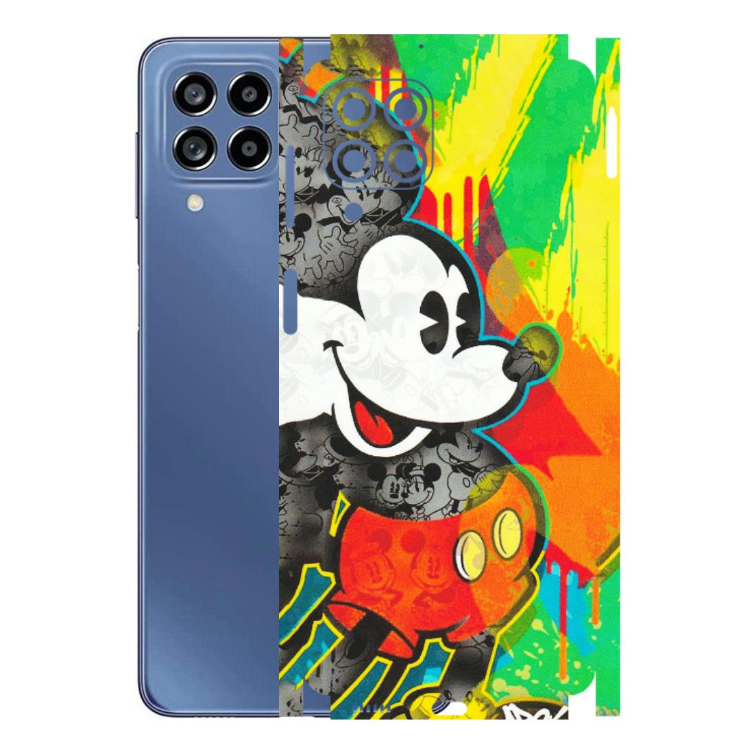 Samsung M/F/Note/Flip and C Phone Skins (All Models) - Multiple Mickey With Colourful Texture - Matte Finish (M-84) Samsung Galaxy M53 (5G)