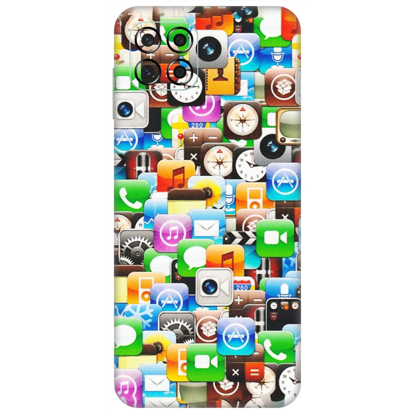 Samsung M/F/Note/Flip and C Phone Skins (All Models) - All Apple Icons - Matte Finish (M-93) Samsung Galaxy M53 (5G)