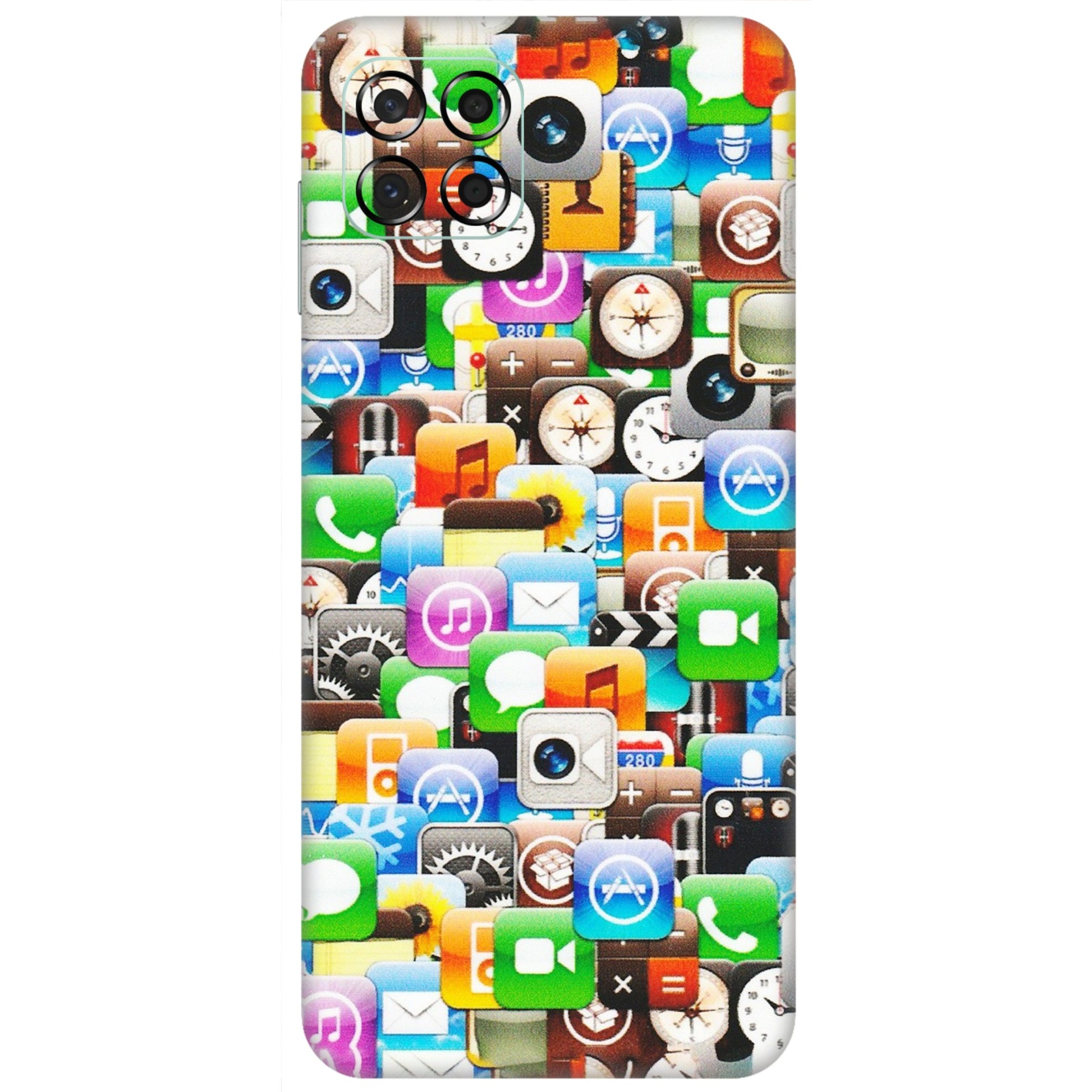 Samsung M/F/Note/Flip and C Phone Skins (All Models) - All Apple Icons - Matte Finish (M-93) Samsung Galaxy M53 (5G)