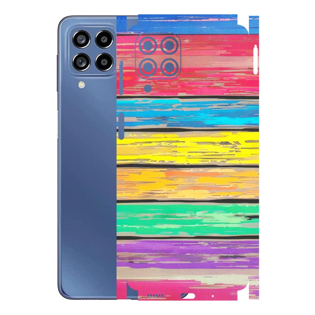 Samsung M/F/Note/Flip and C Phone Skins (All Models) - Multi Colour Wooden Wall - Matte Finish (M-96) Samsung Galaxy M53 (5G)