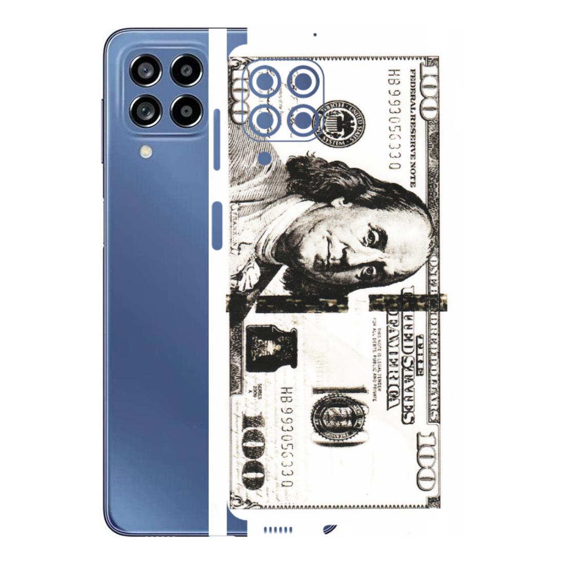 Samsung M/F/Note/Flip and C Phone Skins (All Models) - 100 Dollar Currency - Transparent Finish (T-01) Samsung Galaxy M53 (5G)