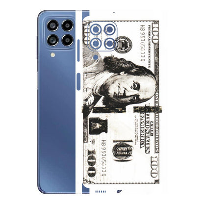 Samsung M/F/Note/Flip and C Phone Skins (All Models) - 100 Dollar Currency - Transparent Finish (T-01) Samsung Galaxy M53 (5G)