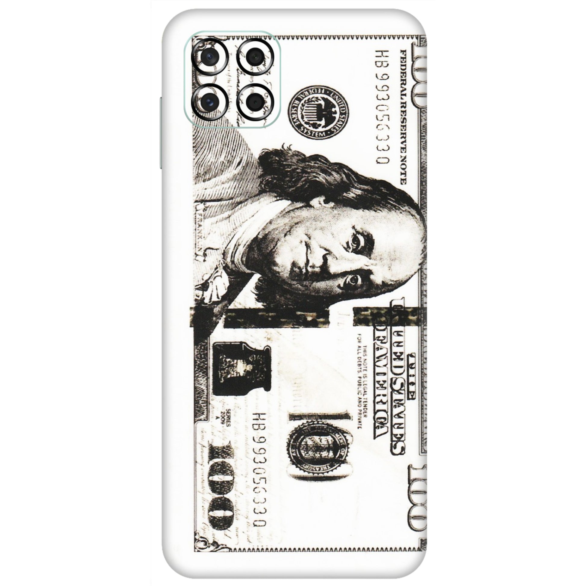 Samsung M/F/Note/Flip and C Phone Skins (All Models) - 100 Dollar Currency - Transparent Finish (T-01) Samsung Galaxy M53 (5G)